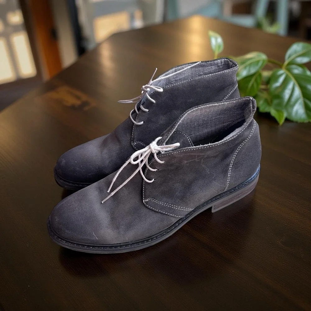 Rogue Chukka Boots Men 11 Shoes Brown Oiled Leather Cap Toe Lace Up Work